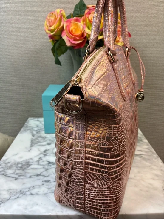 Brahmin Rose Gold Holographic Large Duxbury Bag - NWT & Dustbag 🔥 🔥 🔥 - Picture 5 of 12